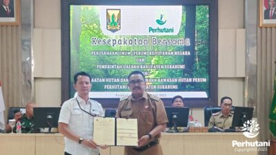 Adm KPH Perhutani Sukabumi bersama Bupati Resmi Perpanjang Kesepakatan Pemanfaatan dan Penggunaan Hutan