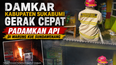 Damkar Kabupaten Sukabumi Gerak Cepat Padamkan Api di Warung Kue Sundawenang
