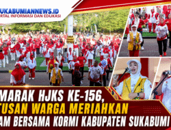 Semarak HJKS Ke-156, Ratusan Warga Meriahkan Senam Bersama KORMI Kabupaten Sukabumi