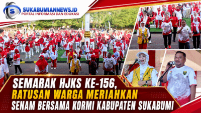Semarak HJKS Ke-156, Ratusan Warga Meriahkan Senam Bersama KORMI Kabupaten Sukabumi