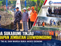 Sekda Sukabumi Tinjau Persiapan Jembatan Leuwidingding, Sinergi TNI AL dan Warga Buka Akses Ekonomi