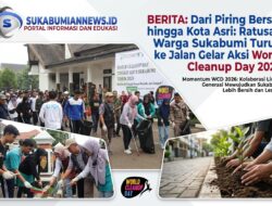Dari Piring Bersih hingga Kota Asri: Ratusan Warga Sukabumi Turun ke Jalan Gelar Aksi World Cleanup Day 2026