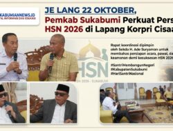 Jelang 22 Oktober, Pemkab Sukabumi Perkuat Persiapan HSN 2026 di Lapang Korpri Cisaat